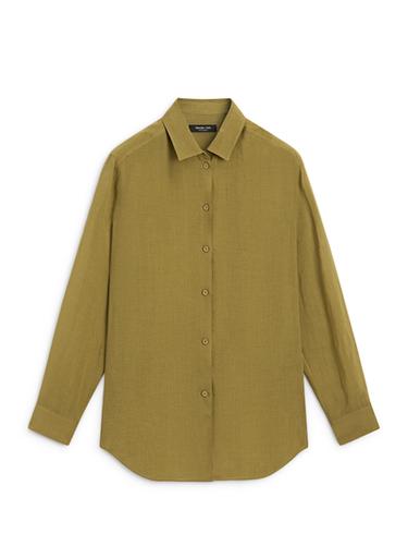 Zara Flowing shirt with shirt collar - Green