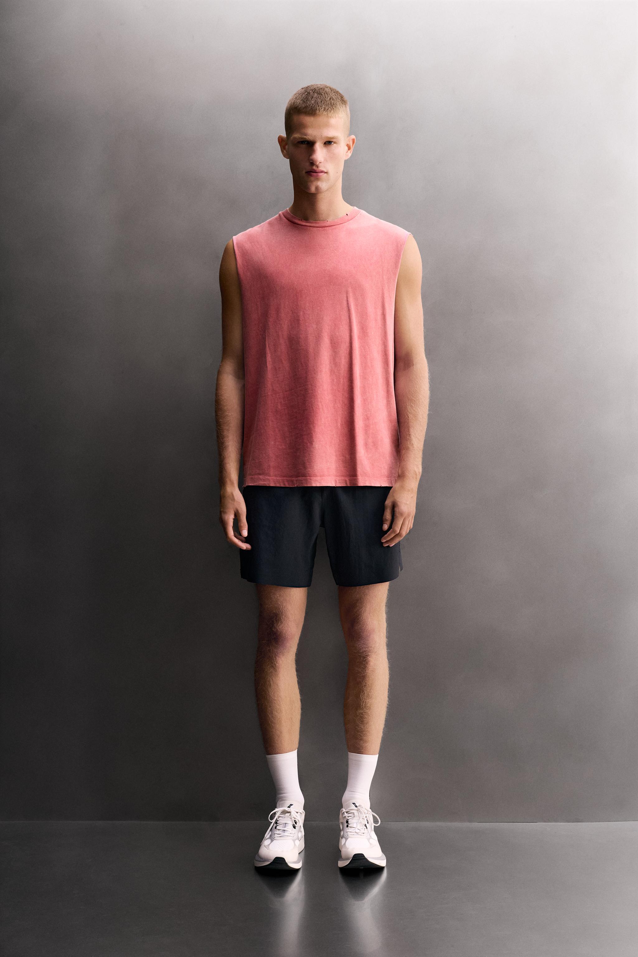 COTTON RUNNING TANK TOP — Red (alternate view)