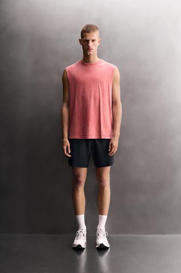 COTTON RUNNING TANK TOP - Red by Zara - Image 0