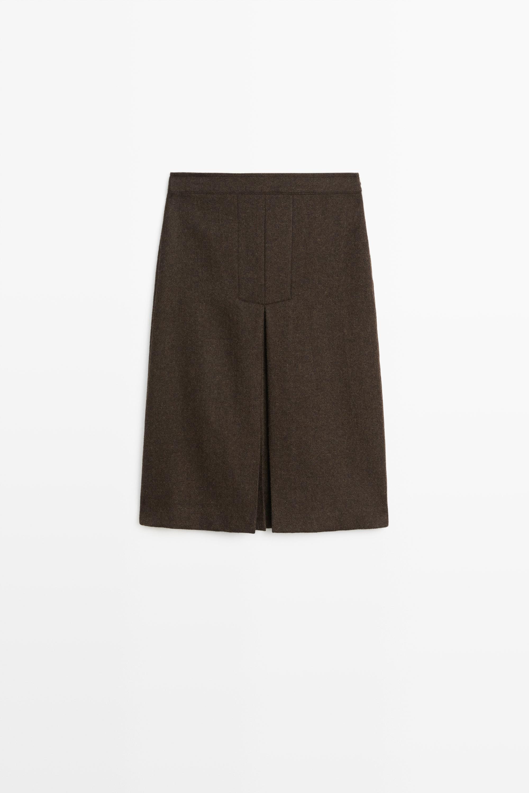 Jupe midi détail split