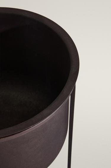 METAL FLOWERPOT — Black 2