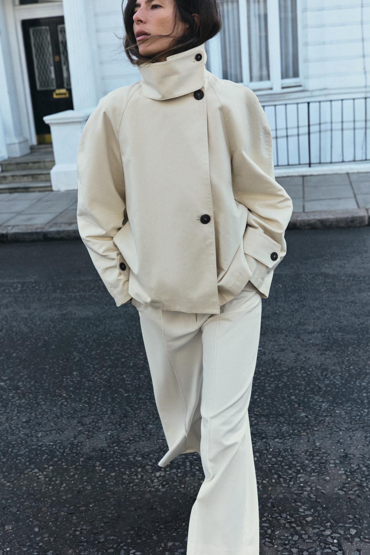 Пальто-тренч укороченное из коллекции ZW COLLECTION