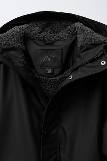 WATER-REPELLENT COATED PARKA - Black by Zara - Image 5