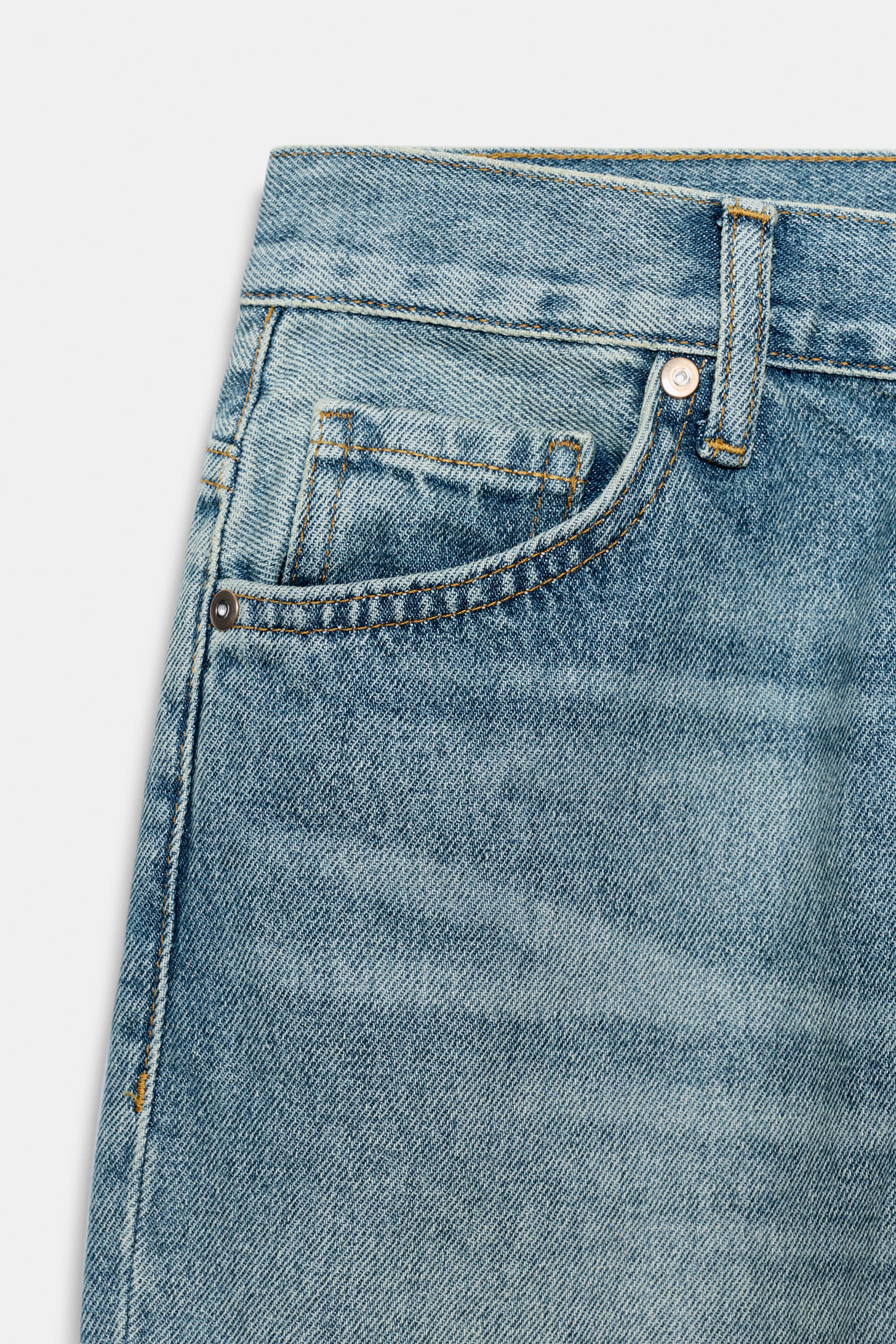JEANS ZW COLLECTION RELAXED FLARE TIRO BAJO - Azul medio | ZARA Chile