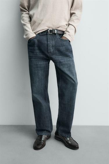 JEAN SELVEDGE COUPE DÉCONTRACTÉE CHEVILLE - Bleu marine de Zara - Image 4