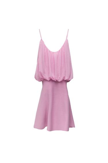CONTRASTING KNIT DRESS