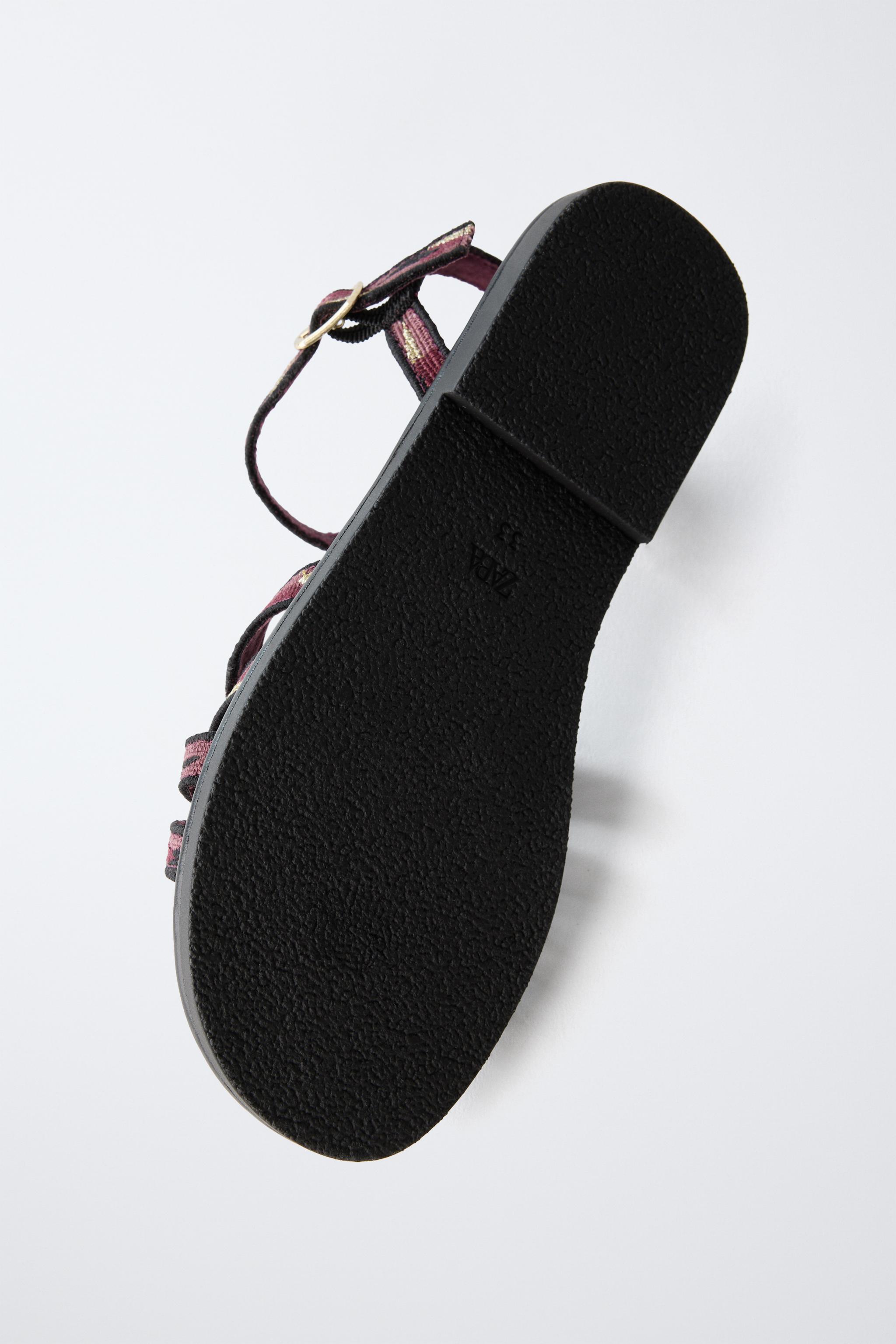 ZARA★セール！マルチカラーレザーサンダル 37サイズ ZARA LEATHER スタッズ サンダル 37 ¥13.590 - メルカリ
