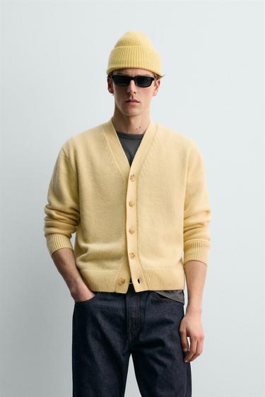 100% CASHMERE CARDIGAN AARON LEVINE X ZARA - Butter by Zara