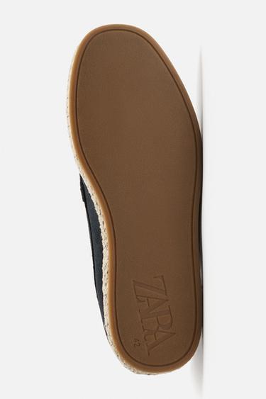 ESPADRILLES MOCASSINS EN CUIR - Bleu de Zara - Image 7