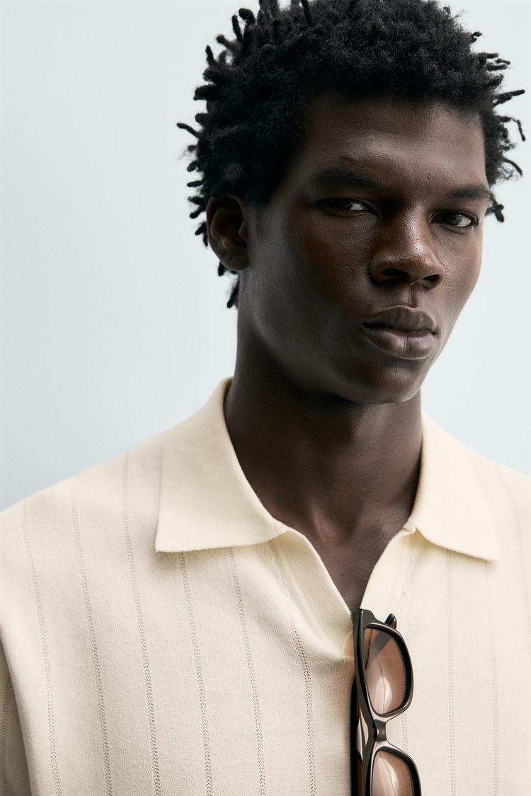 ZARA REGULAR FIT KNIT POLO SHIRT