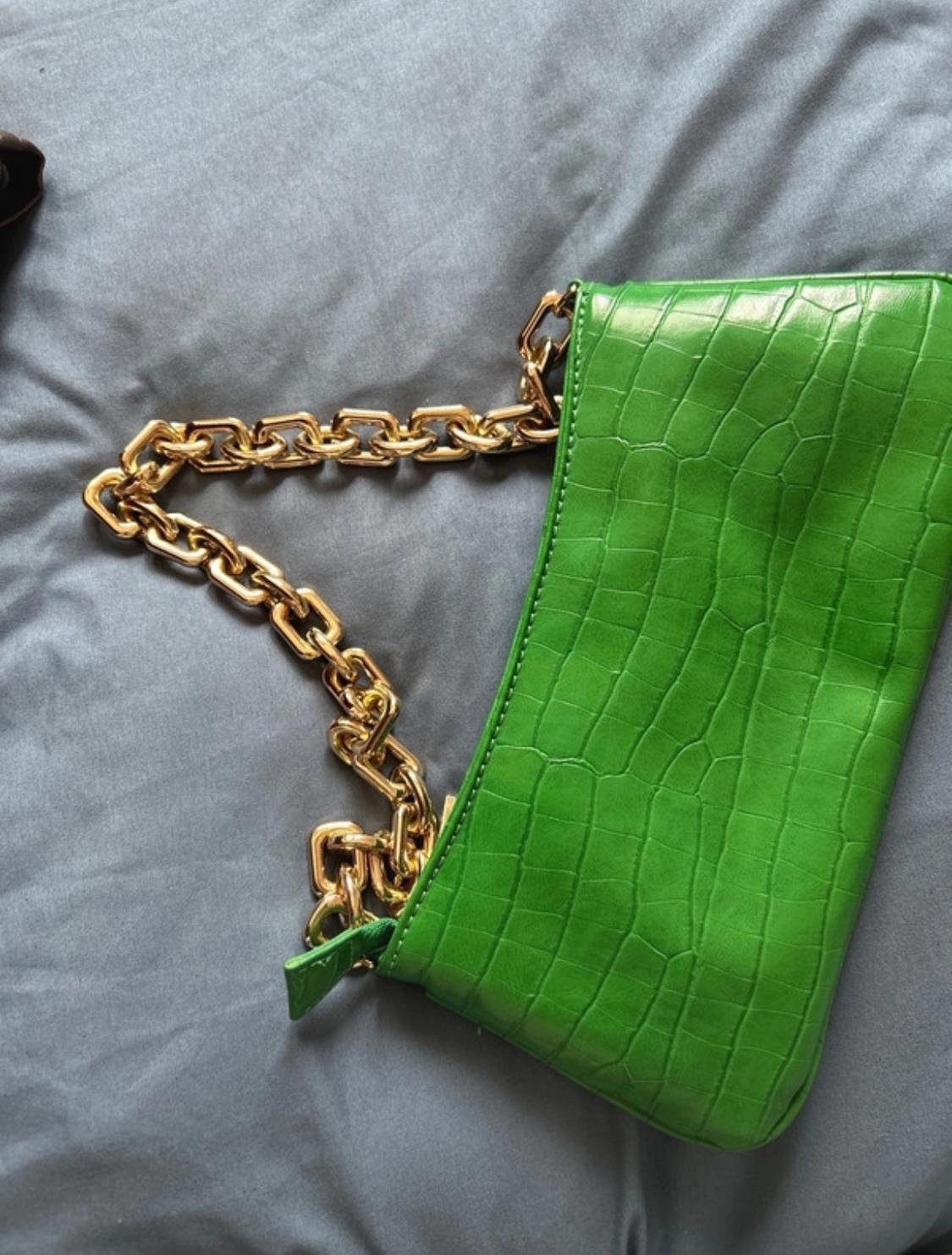 ANIMAL PRINT SHOULDER BAG WITH CHAIN - Image 4