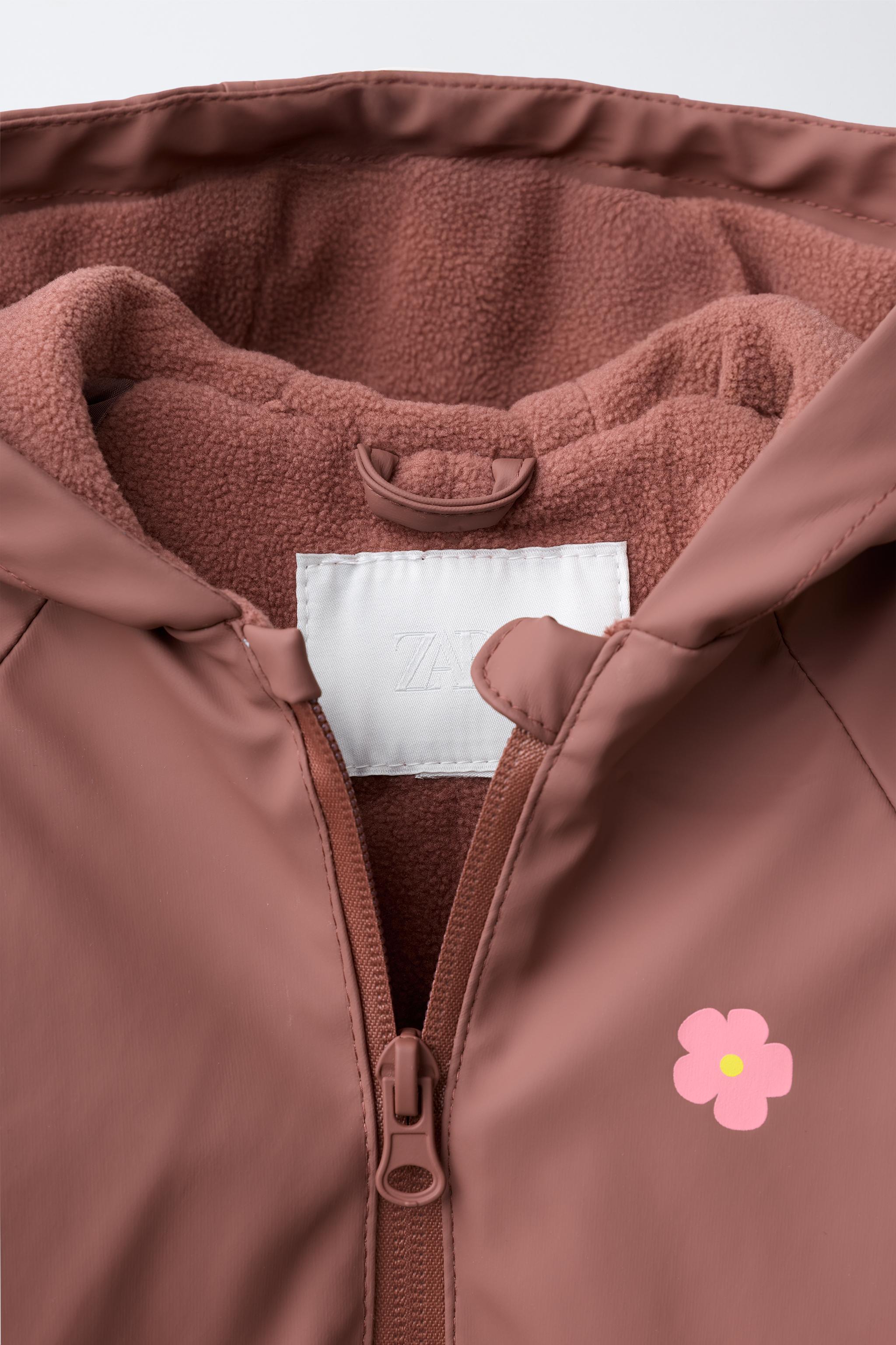 Детские комбинезоны Zara WATER-RESISTANT FLORAL RUBBERIZED JUMPSUIT — фото 4
