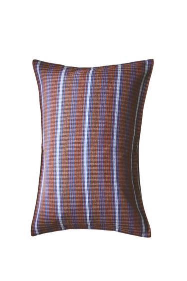 STRIPED COTTON CUSHION COVER X TENSIRA - Burgundy by Zara