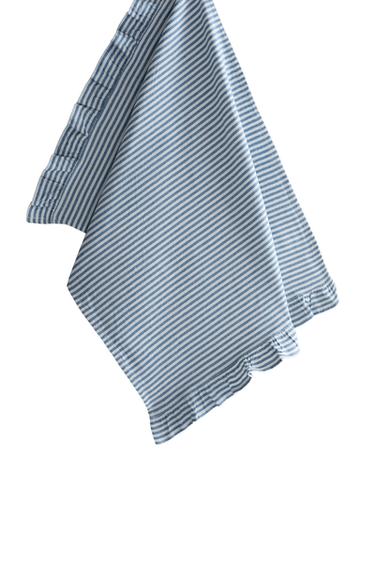 STROFINACCIO A RIGHE CON VOLANT - Blu di Zara