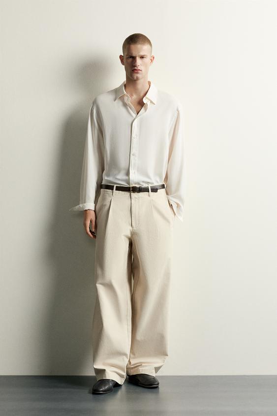 CHEMISE FLUIDE COUPE DÉCONTRACTÉE - Écru de Zara - Image 0