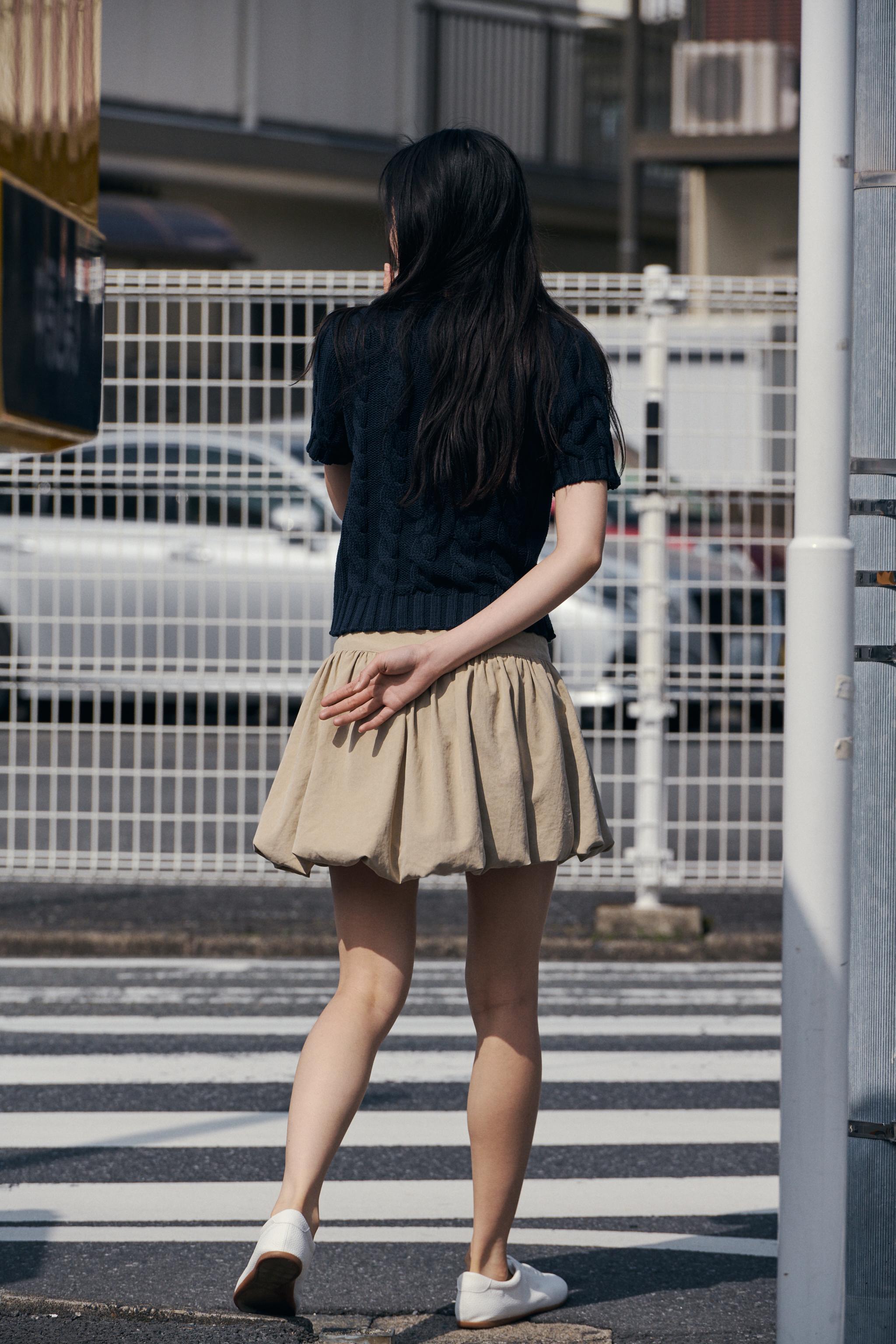 バルーンミニスカート - サンド | ZARA Japan / 日本