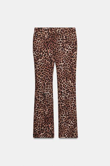 PANTALÓN FLARE ESTAMPADO ANIMAL - Leopardo de Zara
