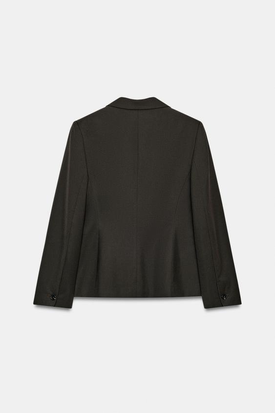 TAILORED BLAZER WITH SHOULDER PADS - Brown by Zara - Image 5