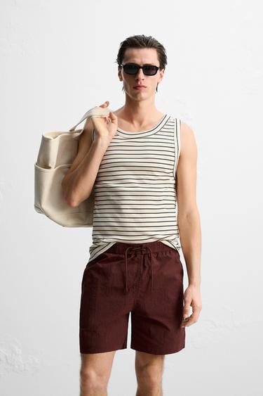 MAILLOT DE BAIN LONG AVEC LACET - Grenat de Zara - Image 3