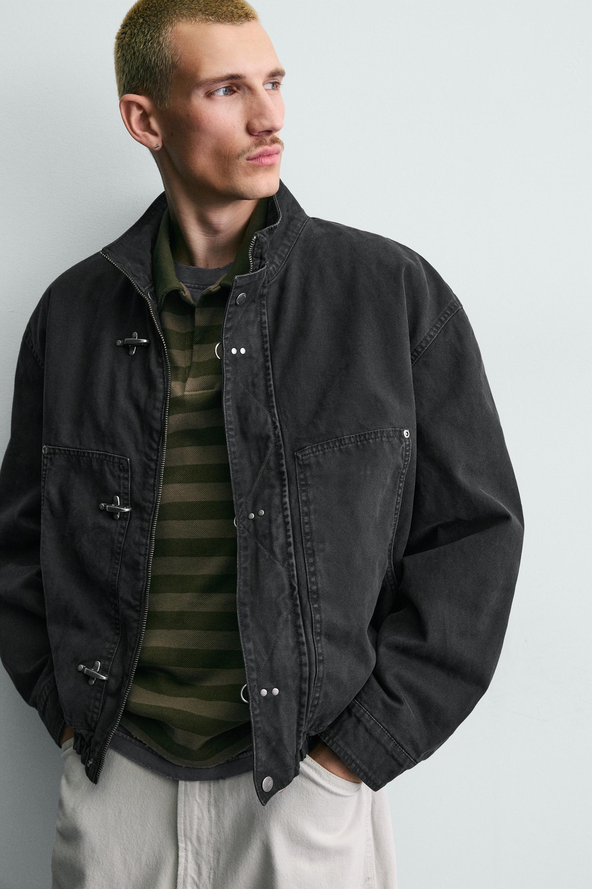 Zara CROPPED FIT FIREMAN CLASP JACKET at Mall of America® in