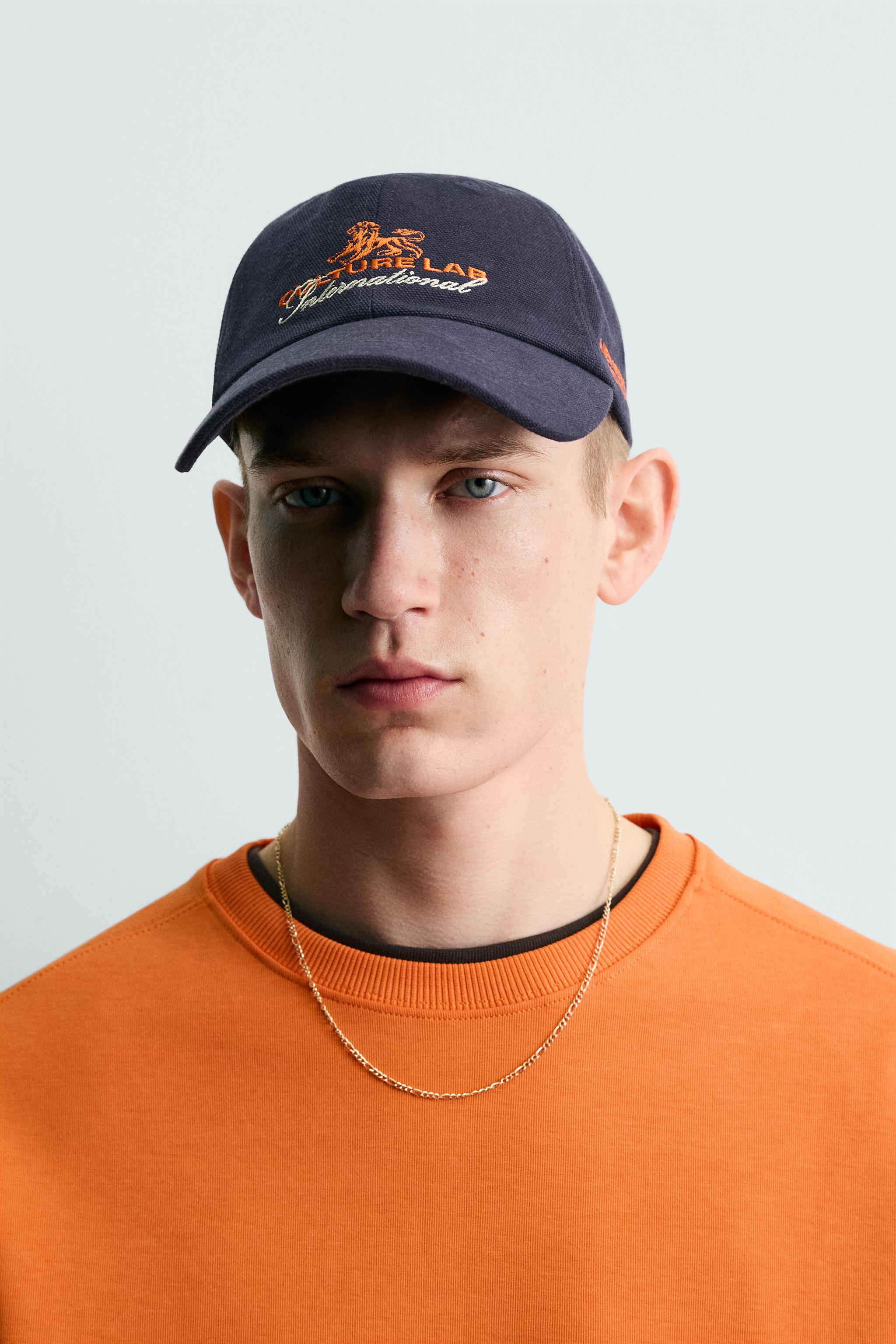 刺繍テキストキャップ - ネイビーブルー | ZARA Japan / 日本