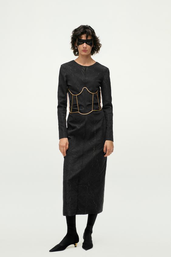 METAL CORSET Golden ZARA Ireland