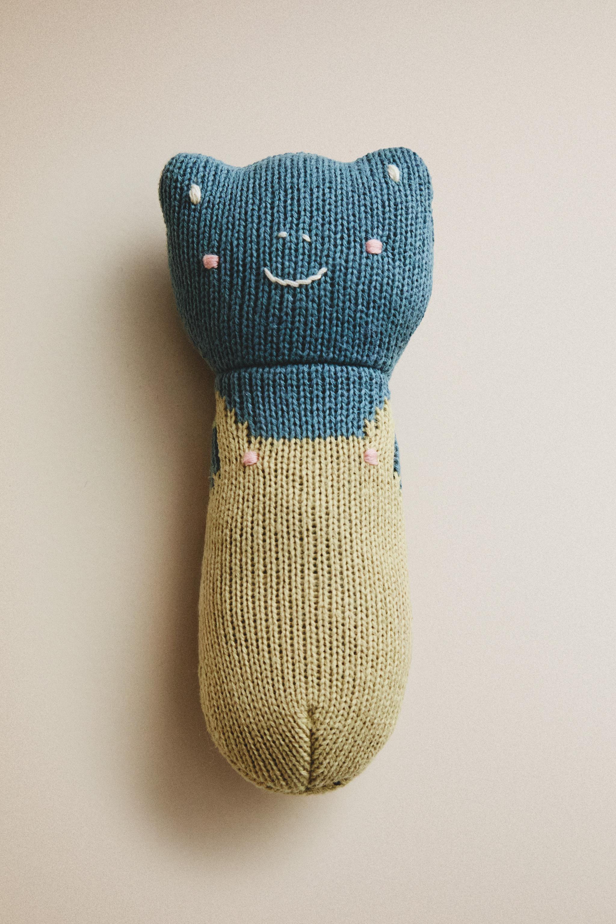 FROG SOFT TOY RATTLE — Light green