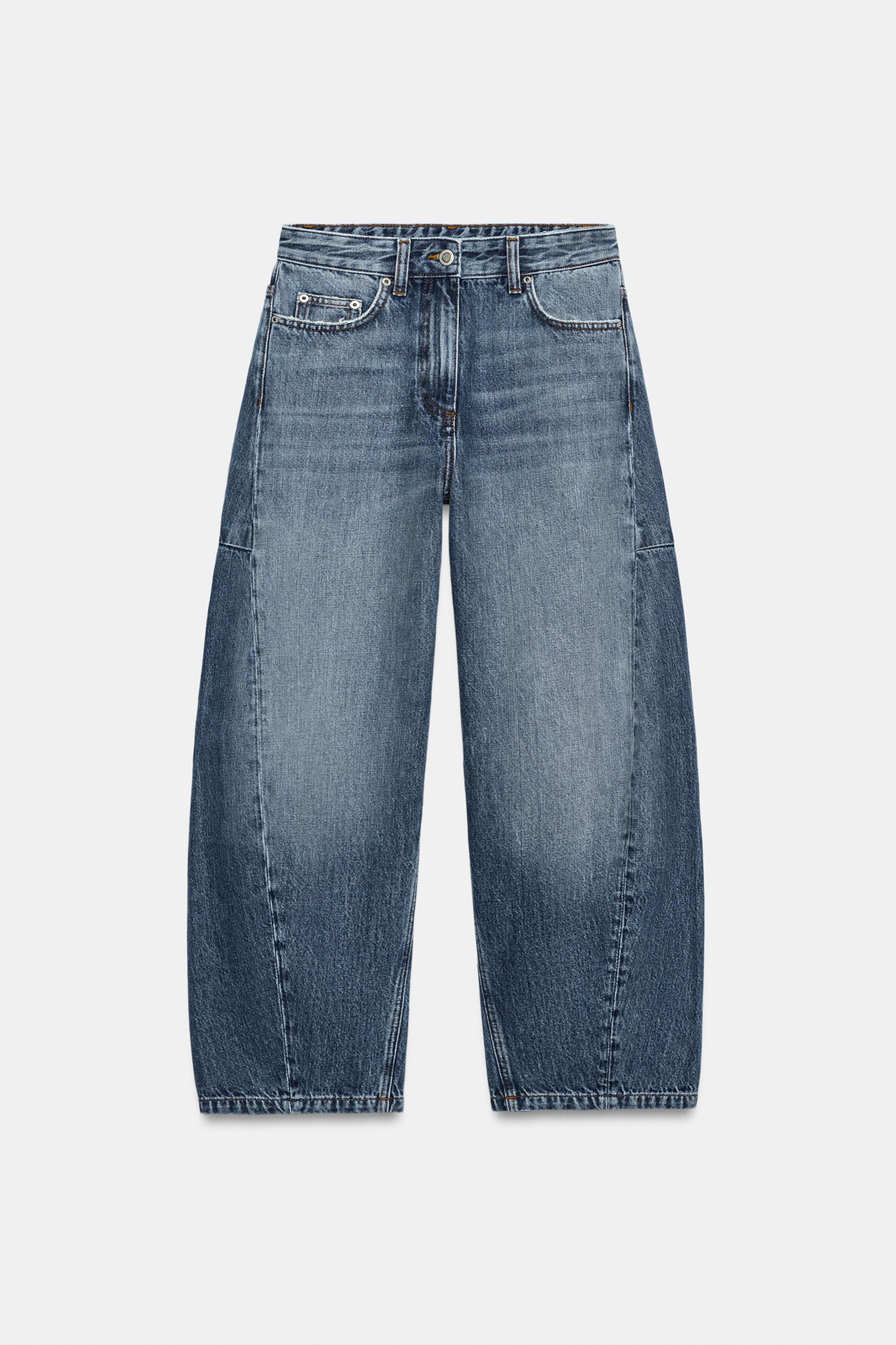 ZW COLLECTION MID-RISE BALLOON JEANS - Yellow | ZARA United States