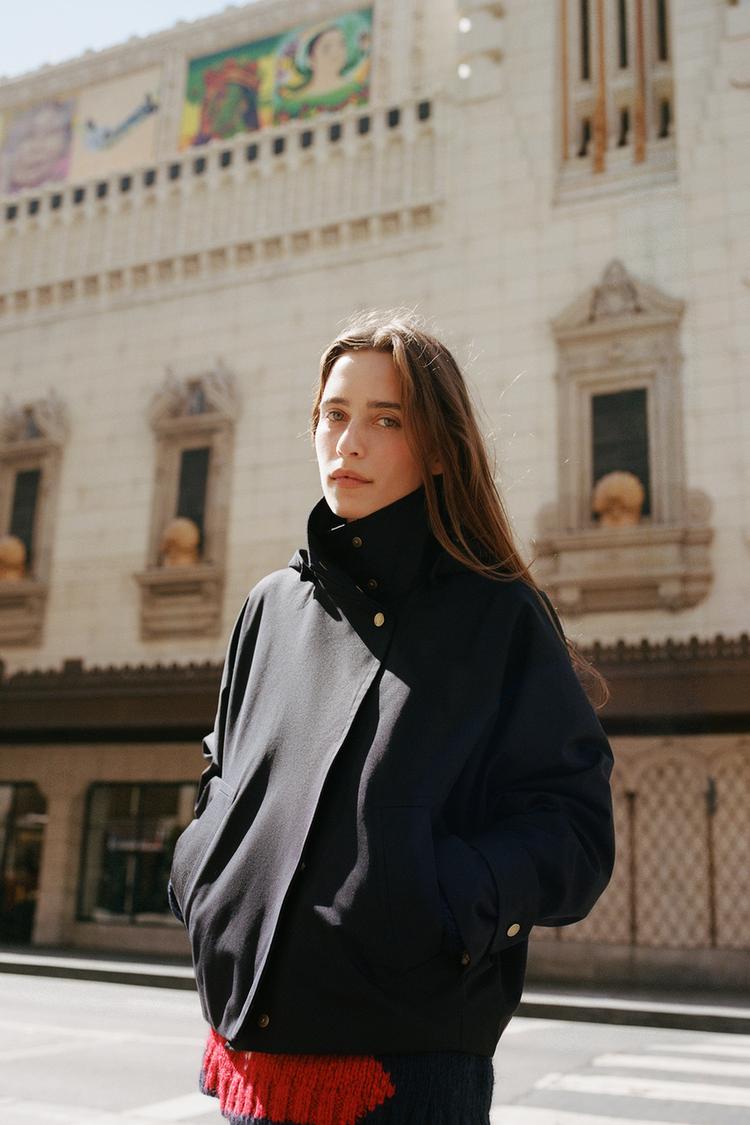 ZW COLLECTION WATER-REPELLENT DOUBLE-BREASTED JACKET
