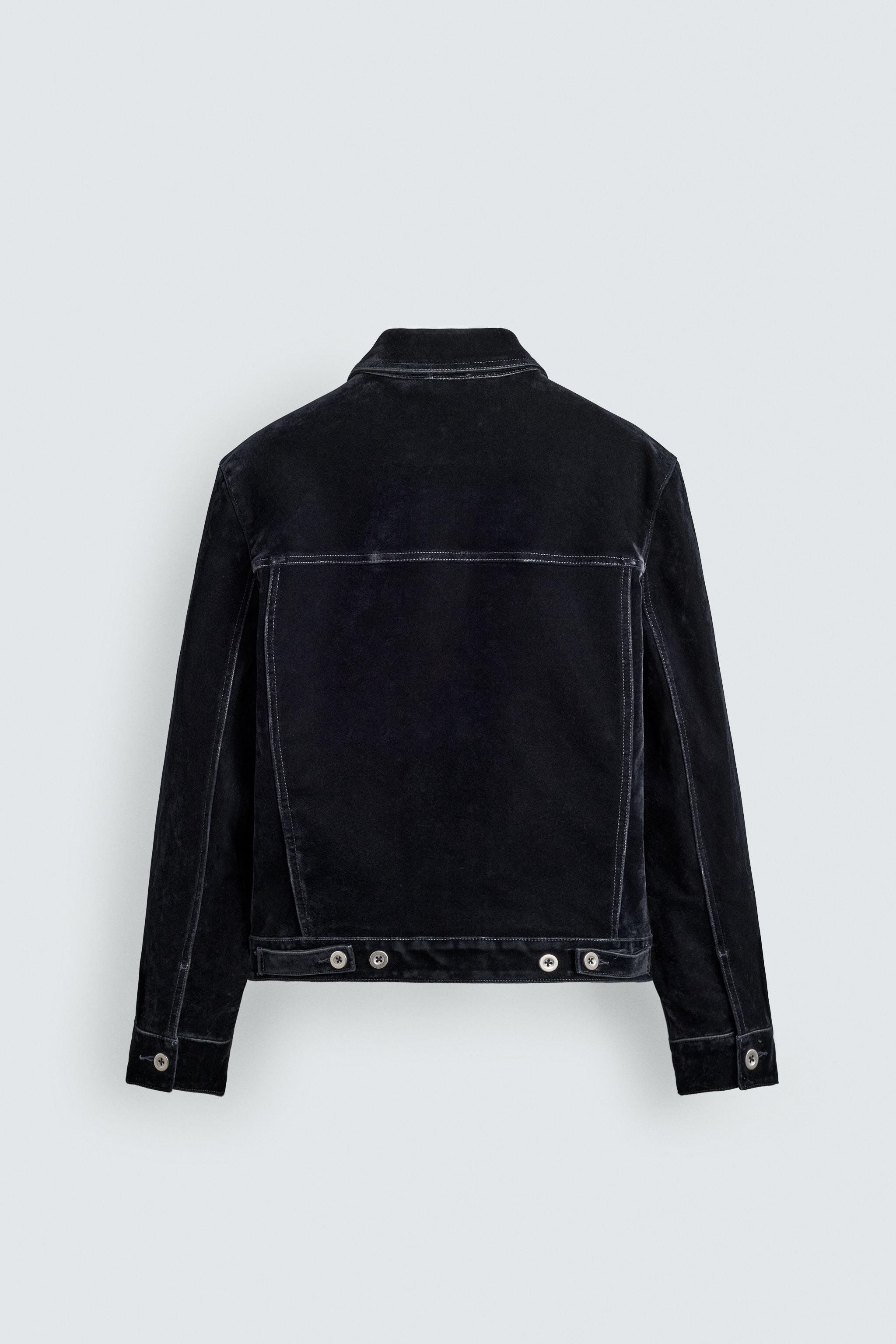 フロッキーベルベットジャケット - ブルー | ZARA Japan / 日本