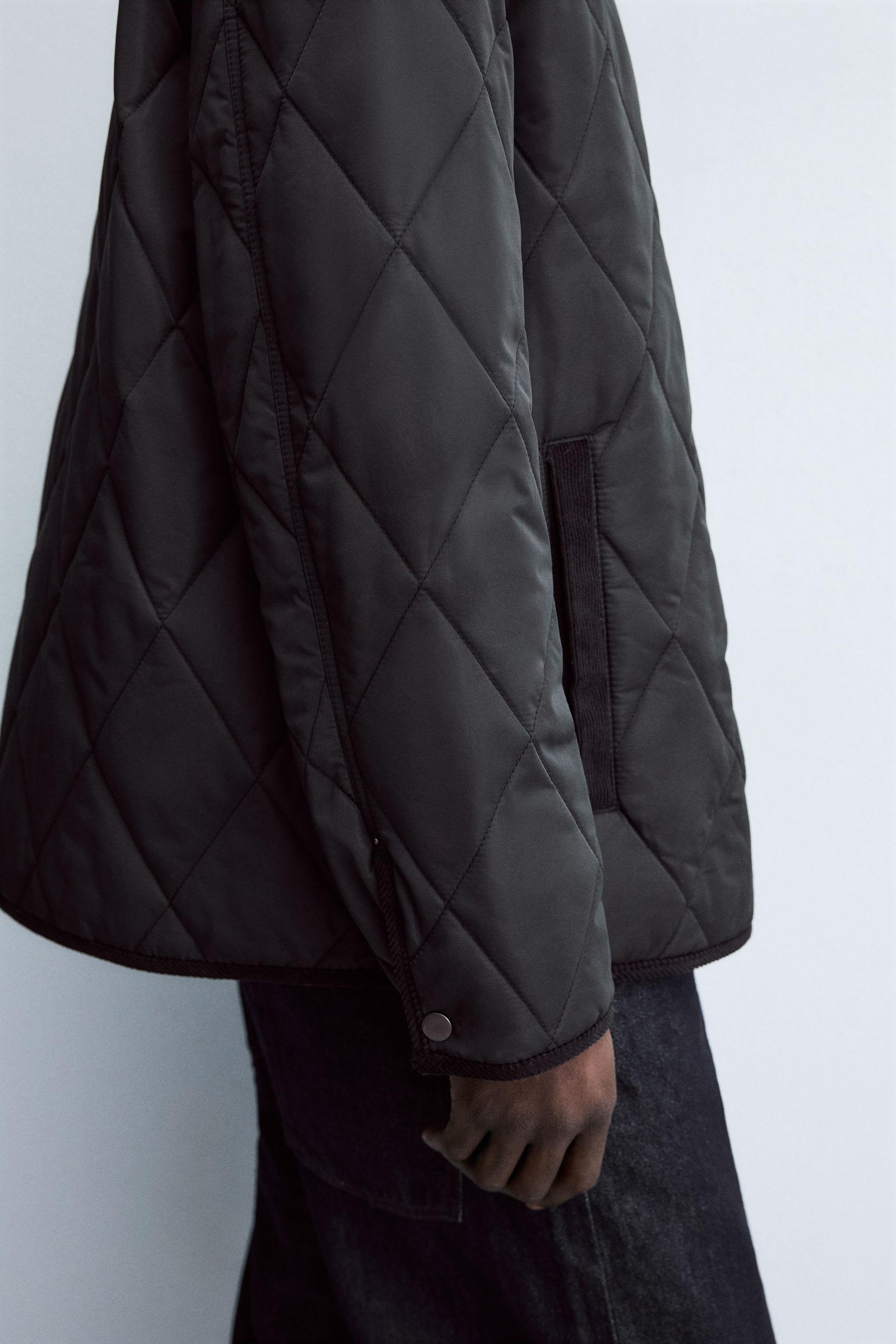 コントラストカラー パフジャケット - ブラック | ZARA Japan / 日本