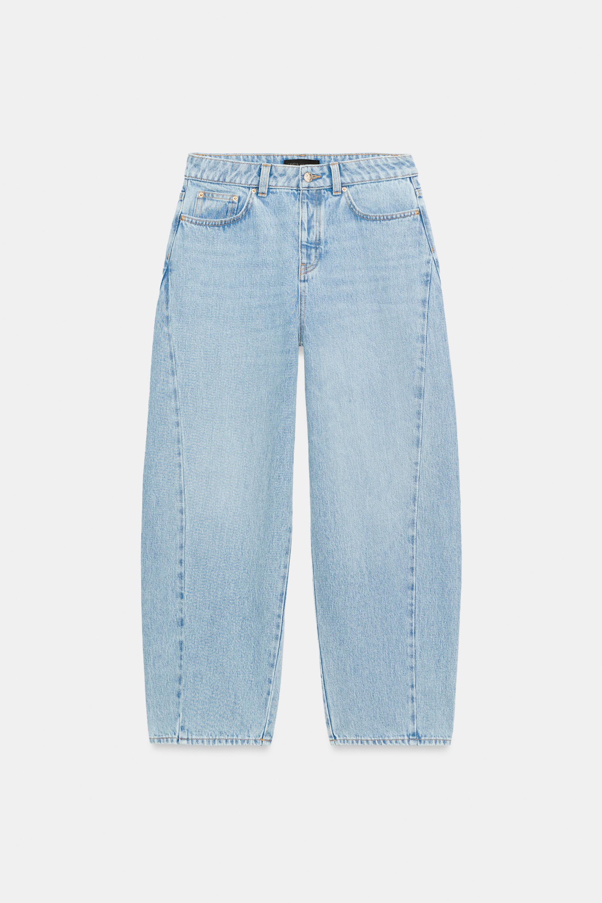 Z1975 HIGH-RISE BARREL JEANS — Light blue