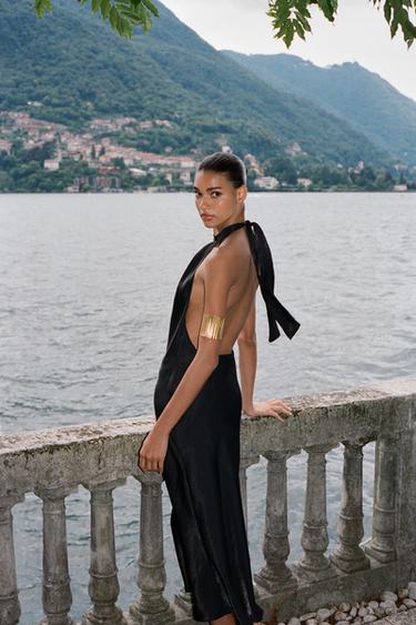 HALTER MIDI DRESS - Black by Zara - Image 0