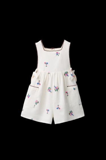 MONO CORTO BORDADOS - Crudo de Zara