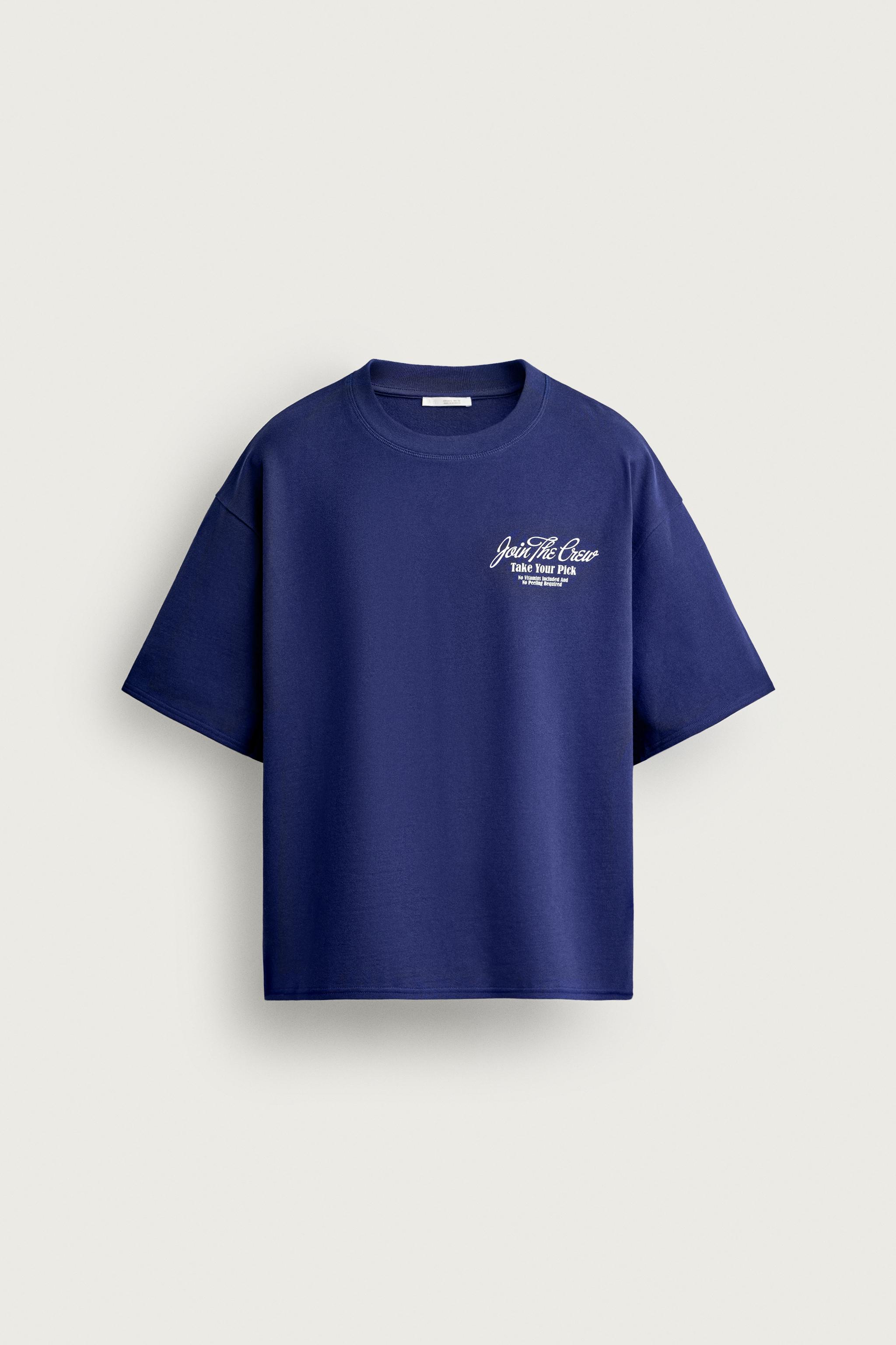 RELAXED FIT CONTRAST GRAPHIC SWEATSHIRT — navy