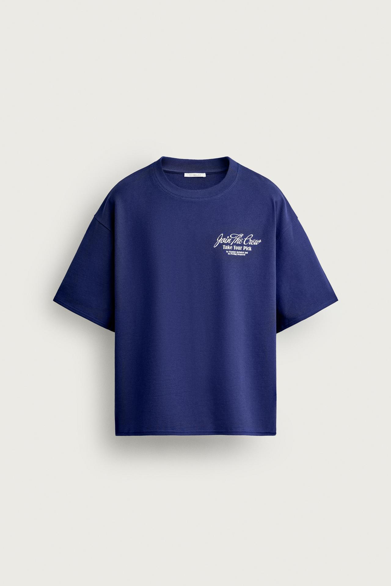 RELAXED FIT CONTRAST GRAPHIC SWEATSHIRT — navy