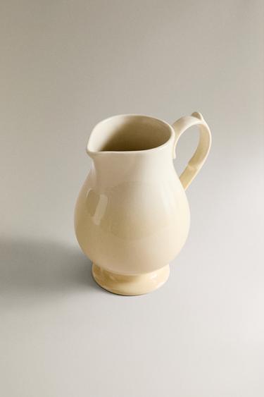 STONEWARE JUG - Cream by Zara - Image 1