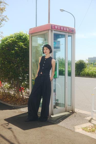 JEANS Z1975 WIDE LEG ミッドライズブルーZaraのJEANS Z1975 WIDE LEG ミッドライズ - ブルー