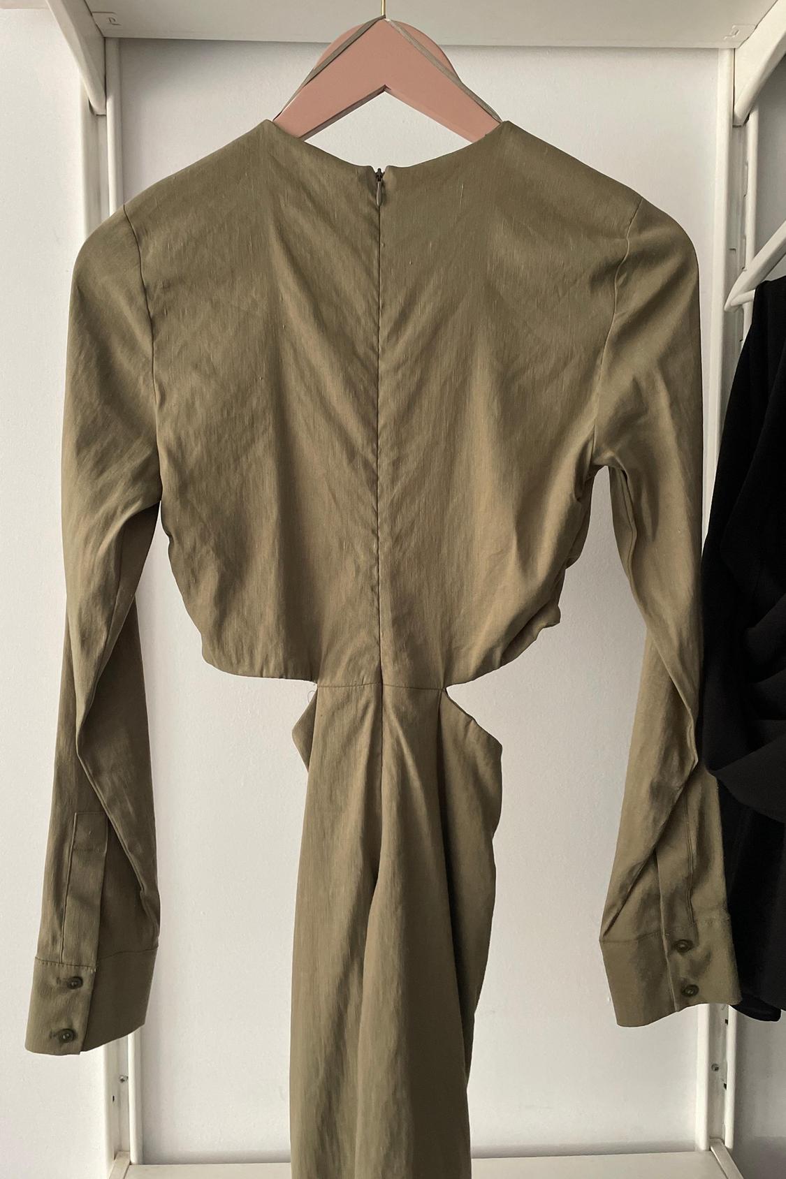 STRETCHY LINEN BLEND SHORT DRESS - Image 3