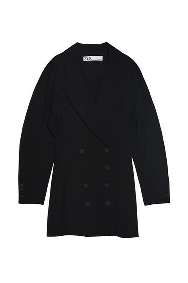 SHAWL COLLAR DRESS WITH WIDE SLEEVES