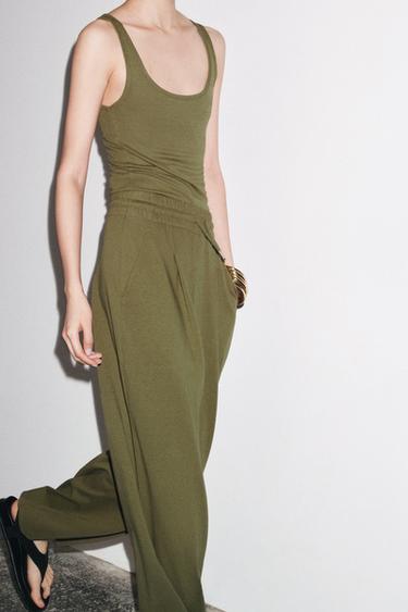 FLOWING STRAPPY T-SHIRT - Green by Zara - Image 5