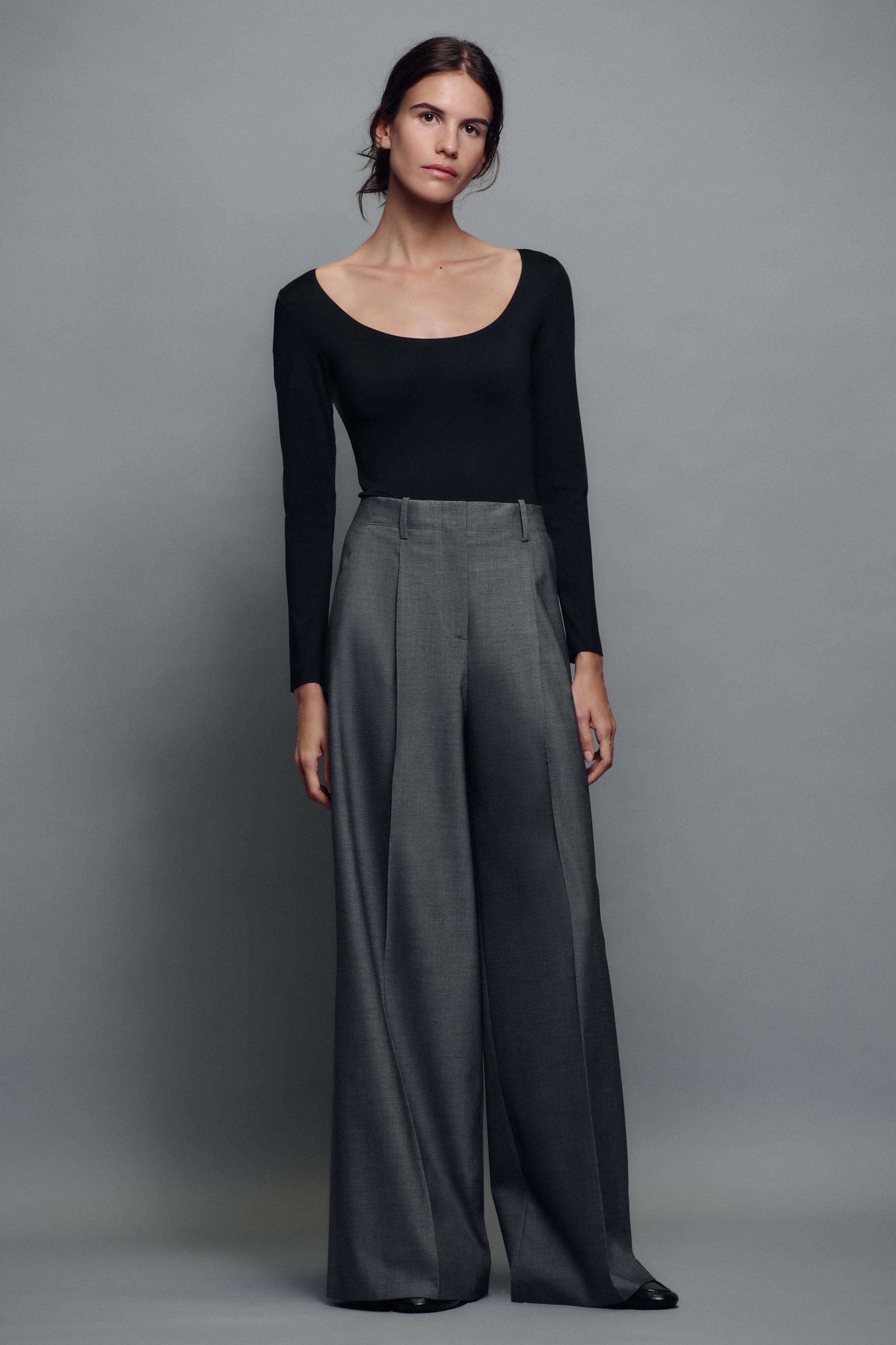 プリーツワイドレッグパンツ – レディース | ZARA 日本