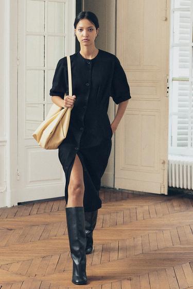 ZW COLLECTION DRESS WITH DARTS - Black by Zara