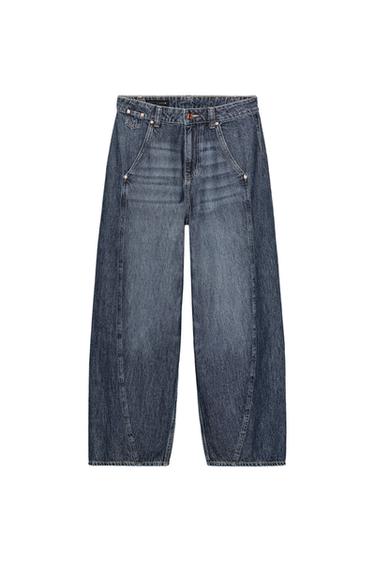 JEANS Z1975 BALLOON COSTURAS - Azul de Zara