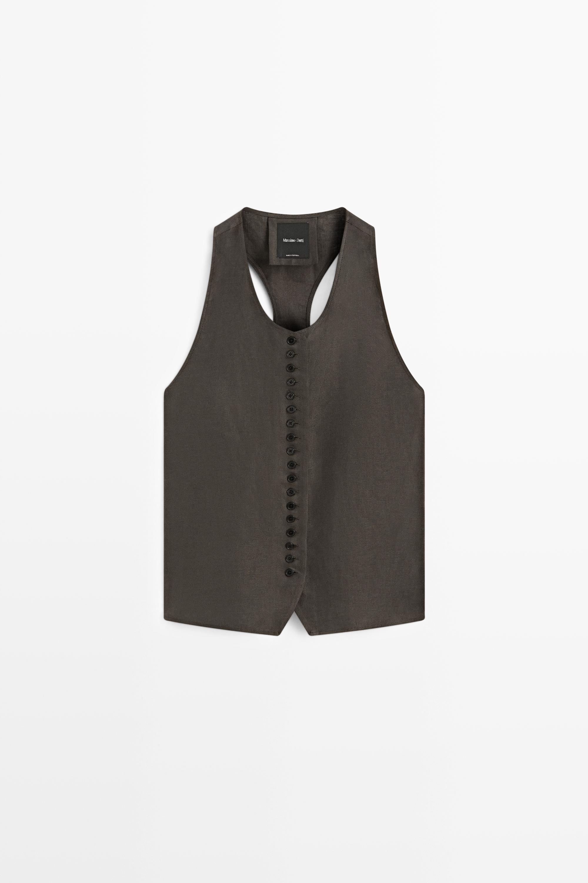 100% linen vest