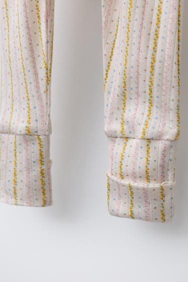PYJAMA ENTIER PETITES FLEURS PIED CONVERTIBLE - Écru de Zara - Image 5