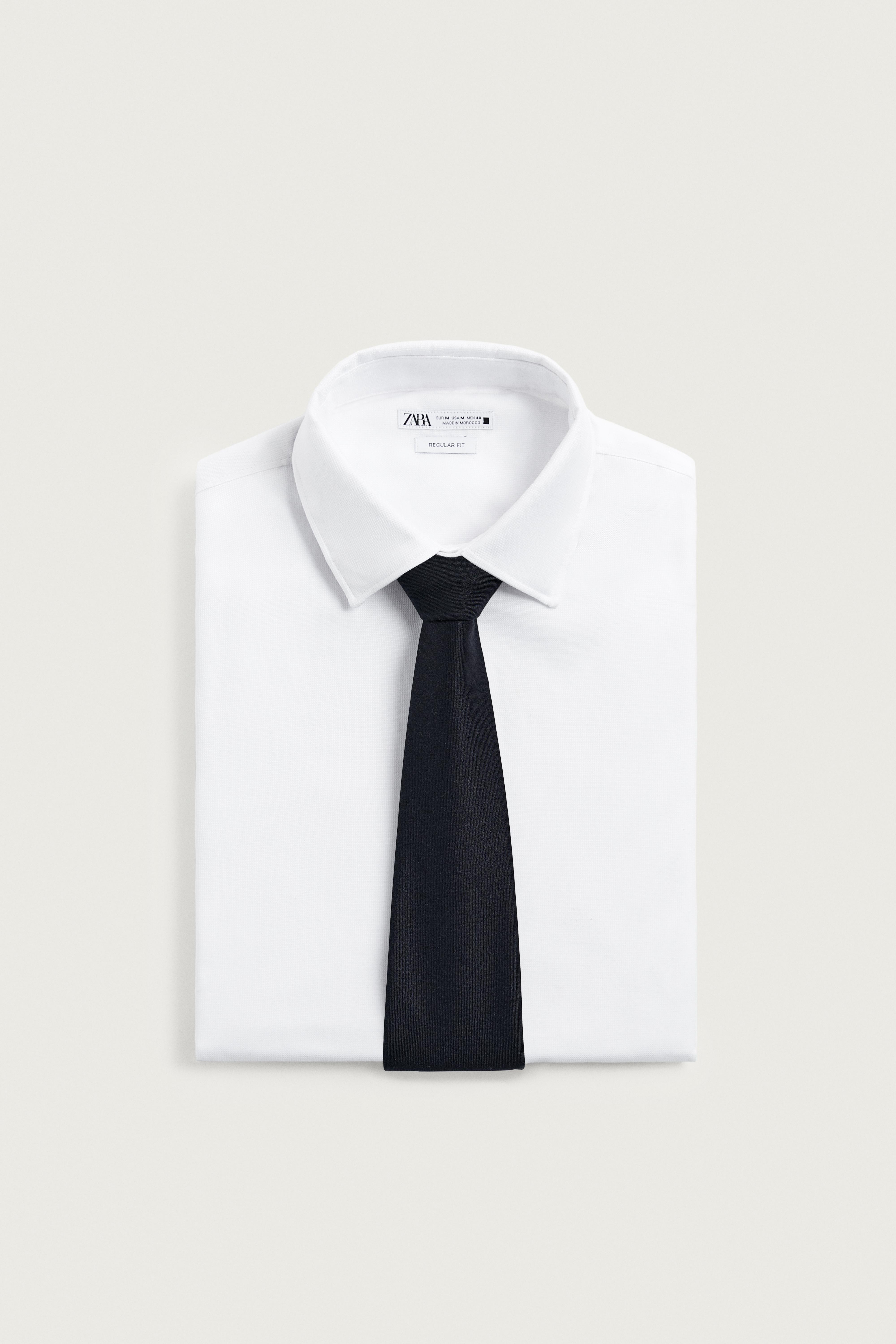 100% WOOL TIE — Navy blue (alternate view)