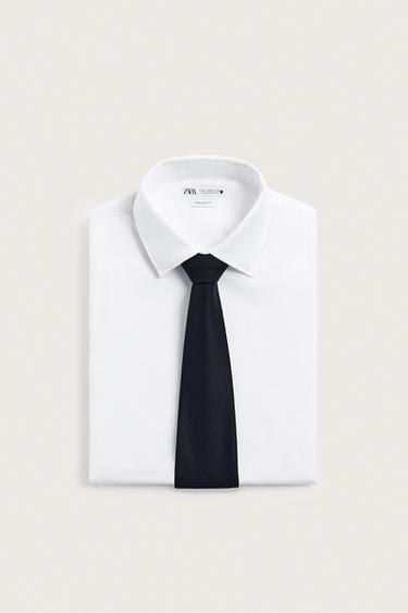 CRAVATE 100% LAINE - Bleu marine de Zara - Image 2