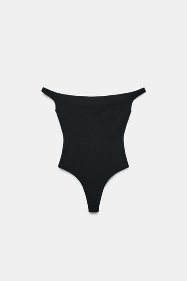 CREPE BODYSUIT - Black by Zara - Image 4