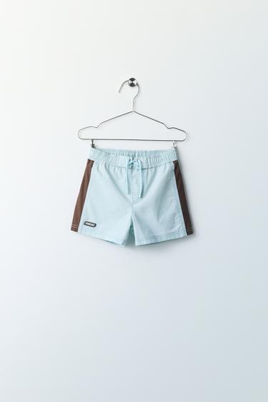 6-14 JAAR/ ZWEMSHORT COLOR BLOCK PUKAS SURF - Blauw van Zara